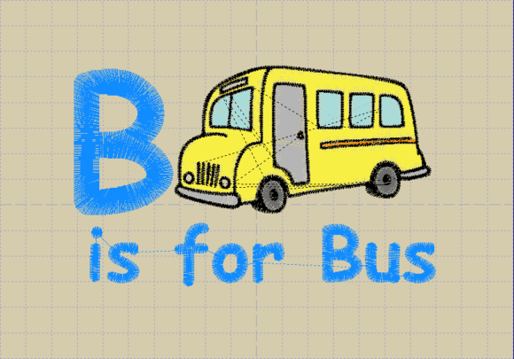 B is for Bus: A Seasonal Embroidery Gem