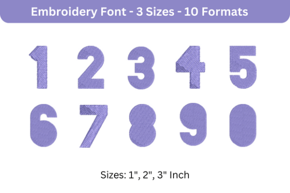 Blackout Font 0 to 9: A Seasonal Embroidery Staple