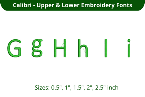 Calibri Font GHI: A Seasonal Embroidery Workhorse