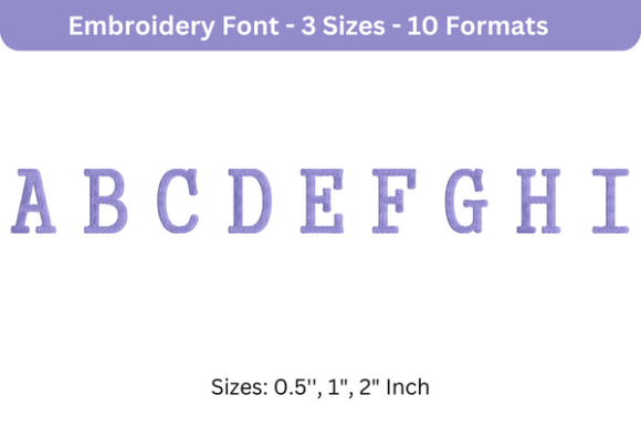 Executive Font Uppercase A to I