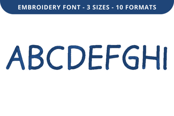 Kindred Font a to I: A Thoughtful Embroidery Font for Meaningful Gifts