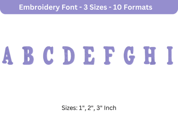 Purevain Font Uppercase A to I