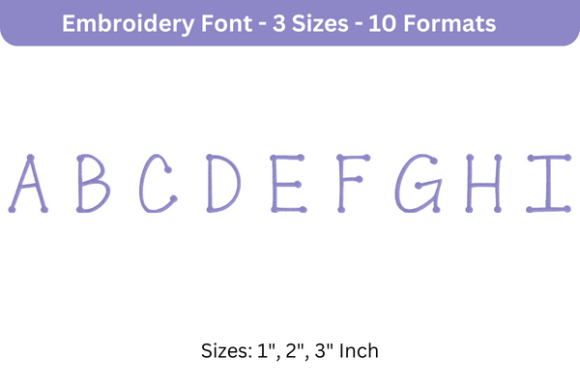 Scrap Girl Dots Font a to I: A Sweet, Playful Embroidery Font for Meaningful Gifts